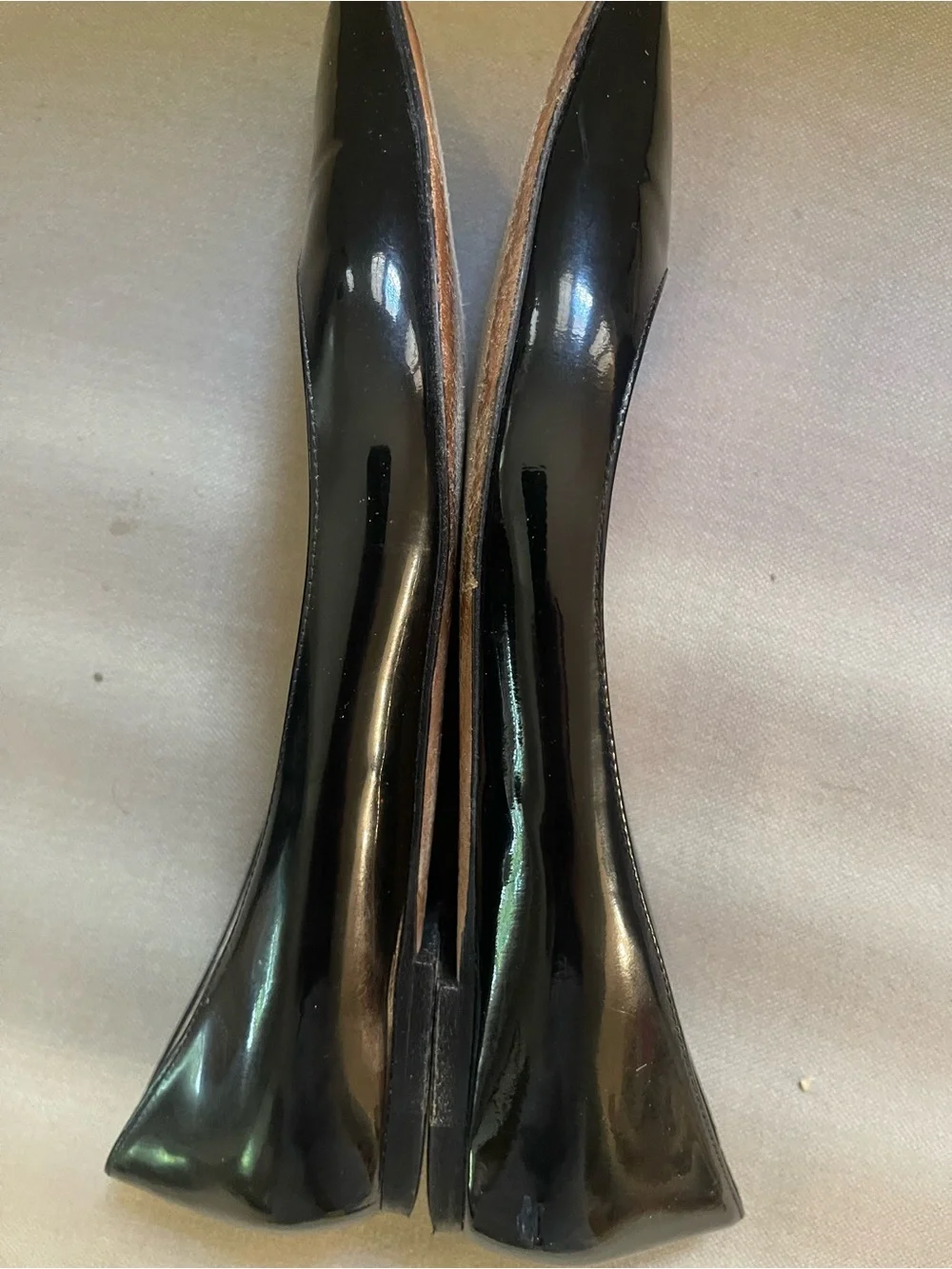 Jimmy Choo Black Patent Pointed Toe Flats - Classic Low Heel and Leather Sole